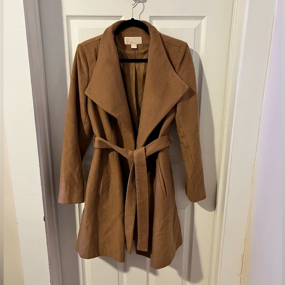 MICHAEL Michael Kors Belted Wool Wrap/ Pea Coat